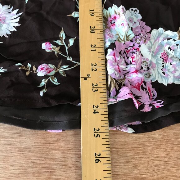 Cinnamon Girl Swing Skirt Women XS Green Floral Knee Length Preppie Pull On - Picture 5 of 7